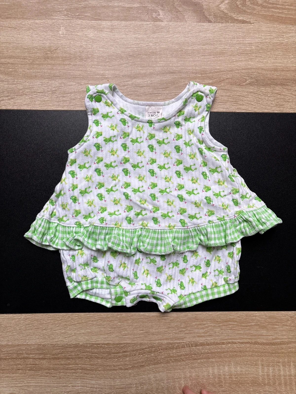 Robe barboteuse 3 mois motif grenouille